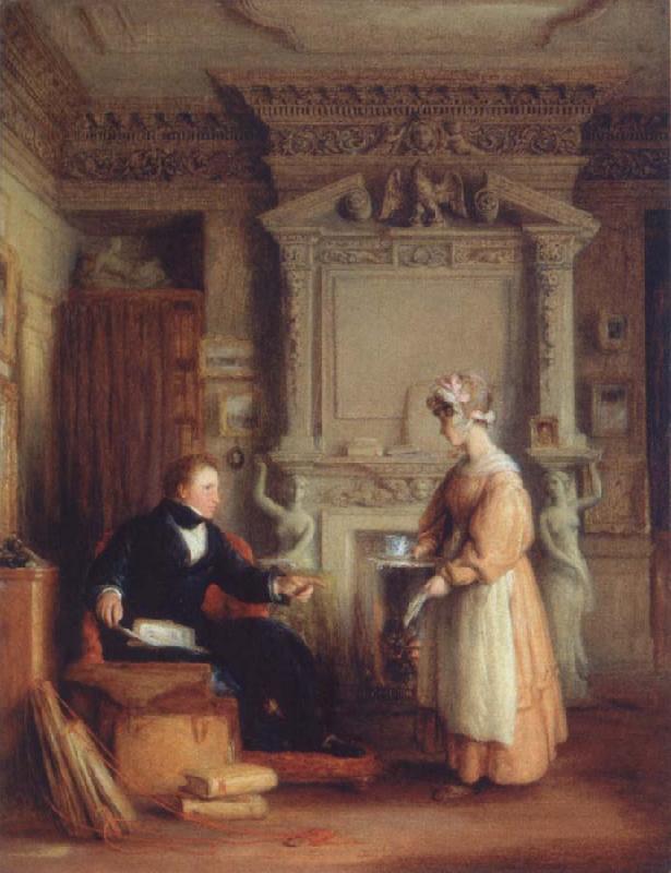 Mulready, William Interior with a portrait of Fohn Sheepshanks